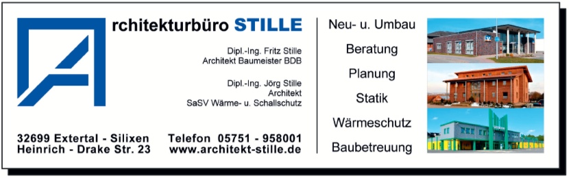 Architekturbüro Stille Extertal - Silixen, Neubau, Umbau, Beratung, Planung, Statik, Wärmeschutz, Baubetreuung